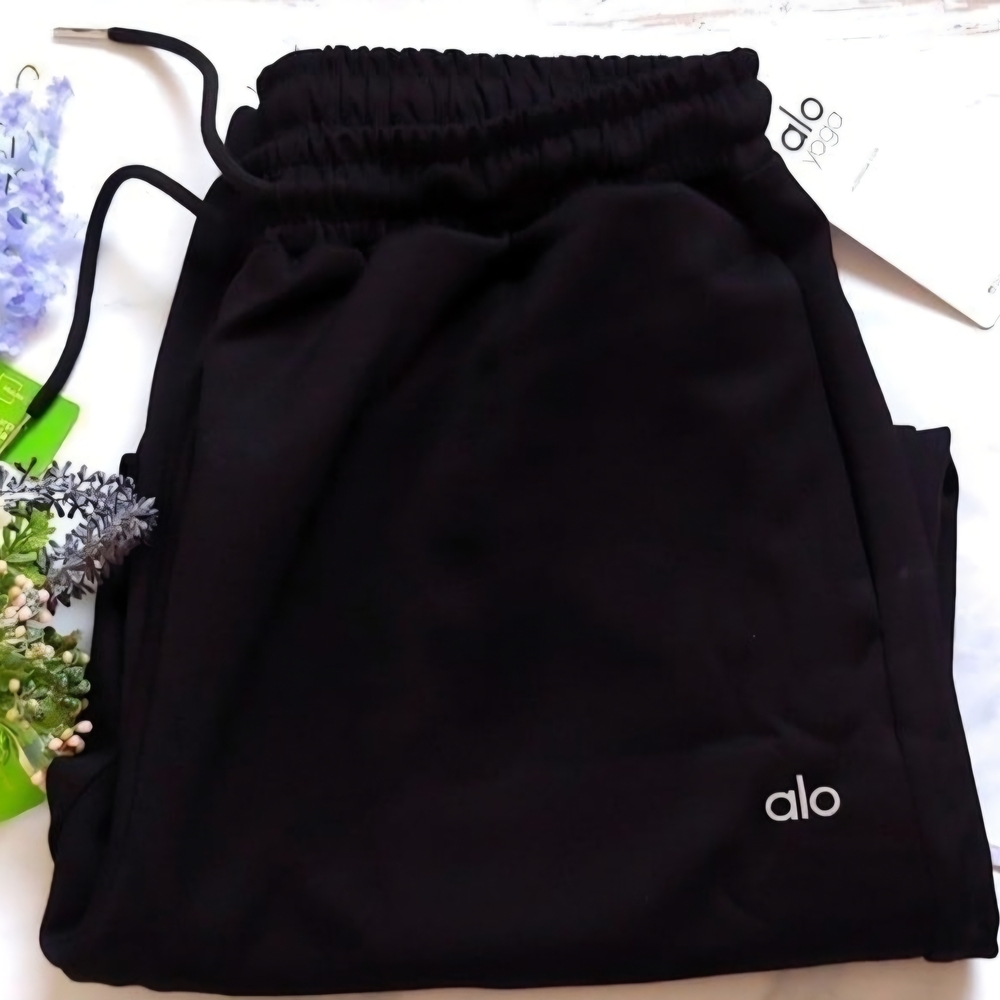 ALO Yoga Unisex Black Jogger Pants - MED  - NWT